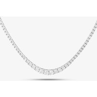 18Ct White Gold 3.73ct Brilliant Cut Diamond Half Tennis Necklace N32046GW18DD002