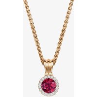 Geoghegan Cannele 18ct Rose Gold Rubellite Tourmaline and Diamond Cluster Pendant CAN74/R