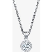 Geoghegan Cannele 18ct White Gold Diamond 0.33ct Halo Cluster Pendant CAN68/W