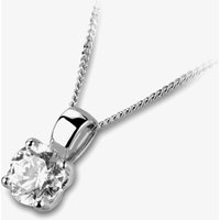 18ct White Gold 0.31ct Round Brilliant 4 Claw Diamond Pendant PD1041(4.5)