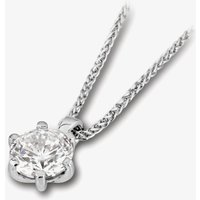 18ct White Gold 0.33ct Round Brilliant 6 Claw Diamond Pendant PD244(4.5)- H/SI2/0.33ct
