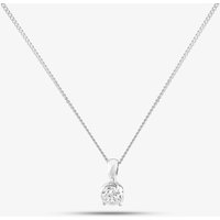 18ct White Gold 0.40ct Brilliant Cut Diamond Solitaire Necklace 4TSPR40 18WG/D103E