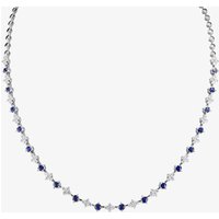 18ct White Gold Sapphire and Diamond Fancy Necklace HSN1056(BS)