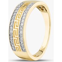9ct Yellow Gold 0.33ct Brilliant Cut Diamond Patterned Ring THR33973-33 (YG)