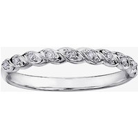 9ct White Gold 0.08ct Diamond Rope Half Eternity Ring CH565WG-10 P
