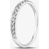 9ct White Gold 0.25ct Diamond Pave Set Half Eternity Ring THR15238-25Tp L