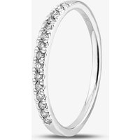 9ct White Gold 0.15ct Diamond Pave Set Half Eternity Ring THR15238-15Tp P