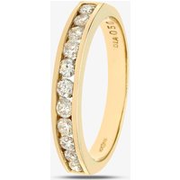 9ct Yellow Gold 0.50ct Diamond Channel Set Half Eternity Ring PR03633Y O