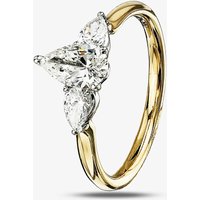 18ct Yellow Gold 0.65ct Pear Cut Diamond Three Stone Ring 31158YW/65-18 N