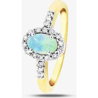9ct Opal and Diamond Cluster Ring DOR341 N