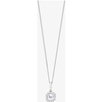 Arctic Circle Diamonds 18ct White Gold 0.52ct Radiant Cut Diamond Cluster Pendant UKP3217