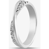 Platinum 0.10ct Brilliant Cut Diamond Crossover Ring 10311/PL/DQ10 M