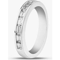 Platinum 0.60ct Emerald Cut Diamond Half Eternity Ring R37895PT95DD