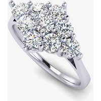 Platinum 1.50ct Nine Stone Diamond Cluster Ring 10359/PL/DQ10 M