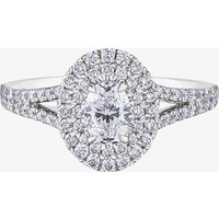 Platinum 1.07ct Oval Diamond Cluster Ring 31065WG/100 M