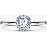 Geoghegan Platinum Certified 0.52ct Cushion Cut Diamond Cluster Ring CAC1/P (L 1/2)