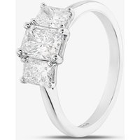 Platinum 1.47ct Radiant Cut Diamond Three Stone Ring RN5874 PLT