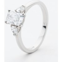 Platinum Certified 0.96ct Multi Cut Diamond Three Stone Ring RN11731