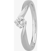 1888 Collection Platinum 0.25ct Diamond Twisted Solitaire Ring RI-1027(.25CT PLUS) D/SI2/0.28ct