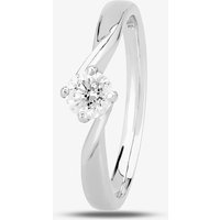 1888 Collection Platinum 0.33ct Diamond Twisted Solitaire Ring RI-1027(.33CT PLUS) G/SI2/0.35ct