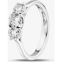 1888 Collection Platinum Certificated 1.00ct Round Cut Diamond Three Stone Ring R3-145(1.00CT PLUS)