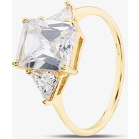 9ct Yellow Gold 3-Stone Crystal Ring 1.84.5109 L