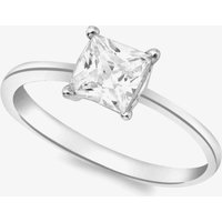 9ct White Gold Single Stone 5mm Cubic Zirconia Ring 5.84.6209 L