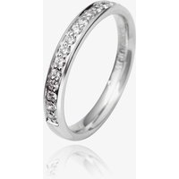 18ct White Gold 2.5mm Diamond Grain Set Court Wedding Ring WG10/2.5R125 18W HSI-L