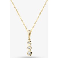 Pure Brilliance Gold Plated 0.15ct Lab Grown Diamond Triple Drop Necklace LGP46752-15