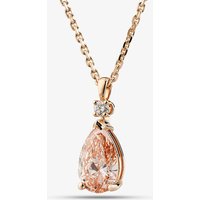18ct Rose Gold Certified 3.34ct Pink Pear Cut Lab Grown Diamond Necklace HLP130-PDPSm