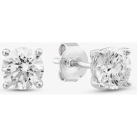 18ct White Gold Certified Lab Grown 2.08ct Brilliant Cut Diamond Stud Earrings 118NY-W002