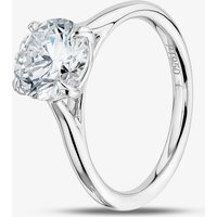 Platinum 2.05ct Brilliant Cut Lab Grown Diamond 4 Claw Solitaire Ring HLR294-SSRB42 M