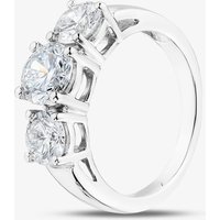 Pure Brilliance Platinum 2.00ct Brilliant Cut Lab Grown Diamond Three Stone Ring LGR5026-200 M