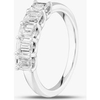 9ct White Gold Lab Grown 1.00ct Emerald Cut Diamond Half Eternity Ring LGR42025-100 (WG)