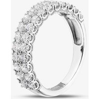 Pure Brilliance 9ct White Gold 1.00ct Lab Grown Diamond Two Row Ring LGR34374-100CH P