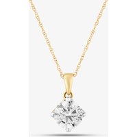 9ct Yellow Gold Lab Grown 1.00ct Brilliant Cut Diamond Pendant Necklace LGP3119-100AN (YG)