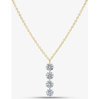 9ct Yellow Gold 1.00ct Lab Grown Diamond Four Drop Pendant Necklace LGN47032-100