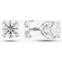 9ct White Gold Lab Grown 1.00ct Brilliant Cut Diamond Solitaire Stud Earrings LGE2534-100AN (WG)