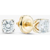 Pure Brilliance 9ct Yellow Gold 0.50ct Lab Grown Diamond 4 Claw Stud Earrings LGE2534-50AN