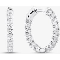Pure Brilliance 9ct White Gold 1.00ct Lab Grown Diamond Hoop Earrings LGE41046-100