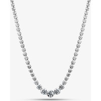 9ct White Gold Certified 10.00ct Lab Grown Diamond Graduated Tennis Necklace LGN23469-1000SF
