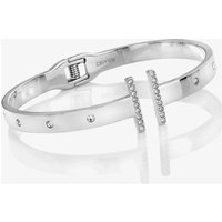 Ava & Sky Stainless Steel Cubic Zirconia T-Bar Bangle ASC0008