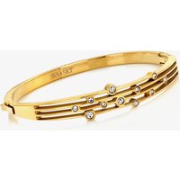 Ava & Sky 14ct Yellow Gold Plated Cubic Zirconia Halo Four Row Bangle ASC0011