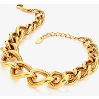 Ava & Sky 14ct Yellow Gold Plated Graduated Curb Bracelet ASL0007
