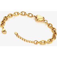 Ava & Sky 14ct Yellow Gold Plated Chunky Heart Bracelet ASL0023