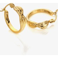 Ava & Sky 14ct Yellow Gold Plated Verve Twisted Ribbon Hoop Earrings ASE0023