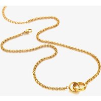 Ava & Sky 14ct Yellow Gold Plated Interlocking Circles Necklace ASN0025