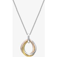 Hot Diamonds Trio Teardrop Three Tone Diamond Pendant Necklace DP780