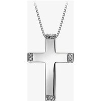 Hot Diamonds Hope Silver Cross Diamond Pendant Necklace DP105