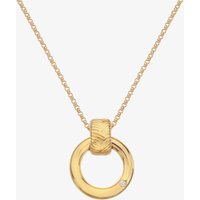 Hot Diamonds Spirit 18ct Gold Plated Diamond Open Circle Pendant Necklace DP847